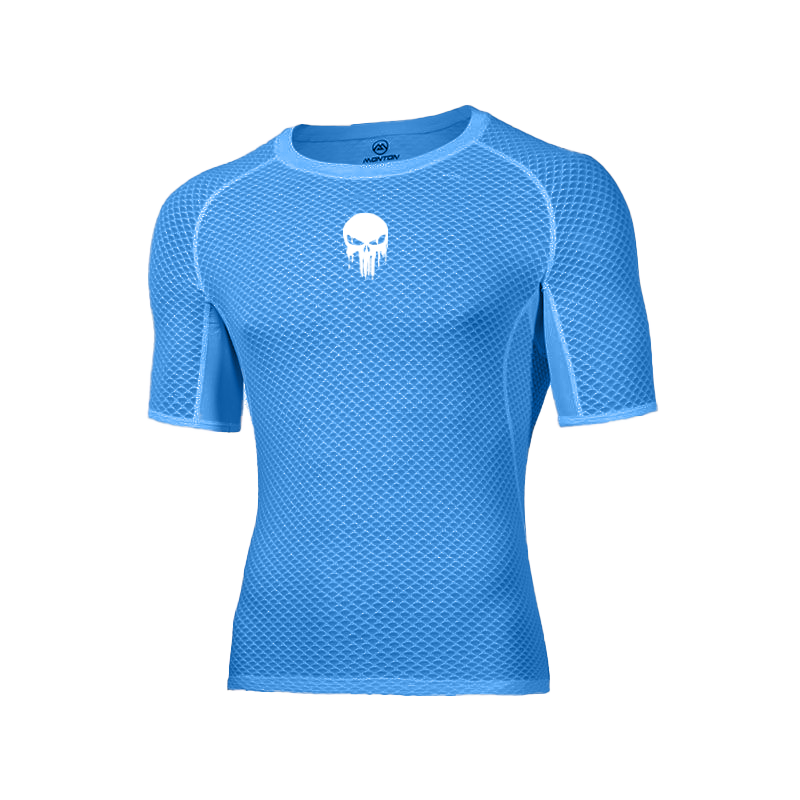 SKULL BLUE BASE LAYER SLEEVED