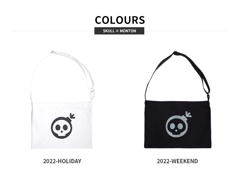 SKULL MUSETTE BAG WHITE