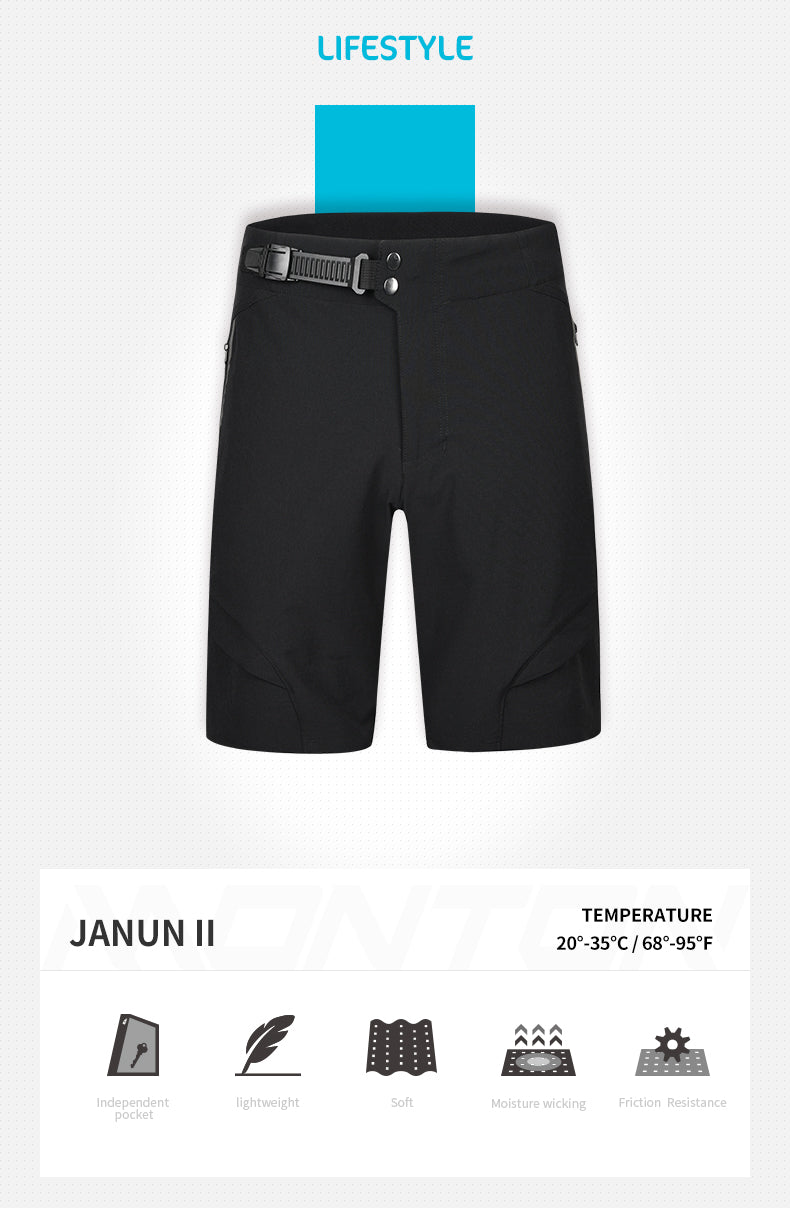 JANUN 11 BLACK MTB SHORTS