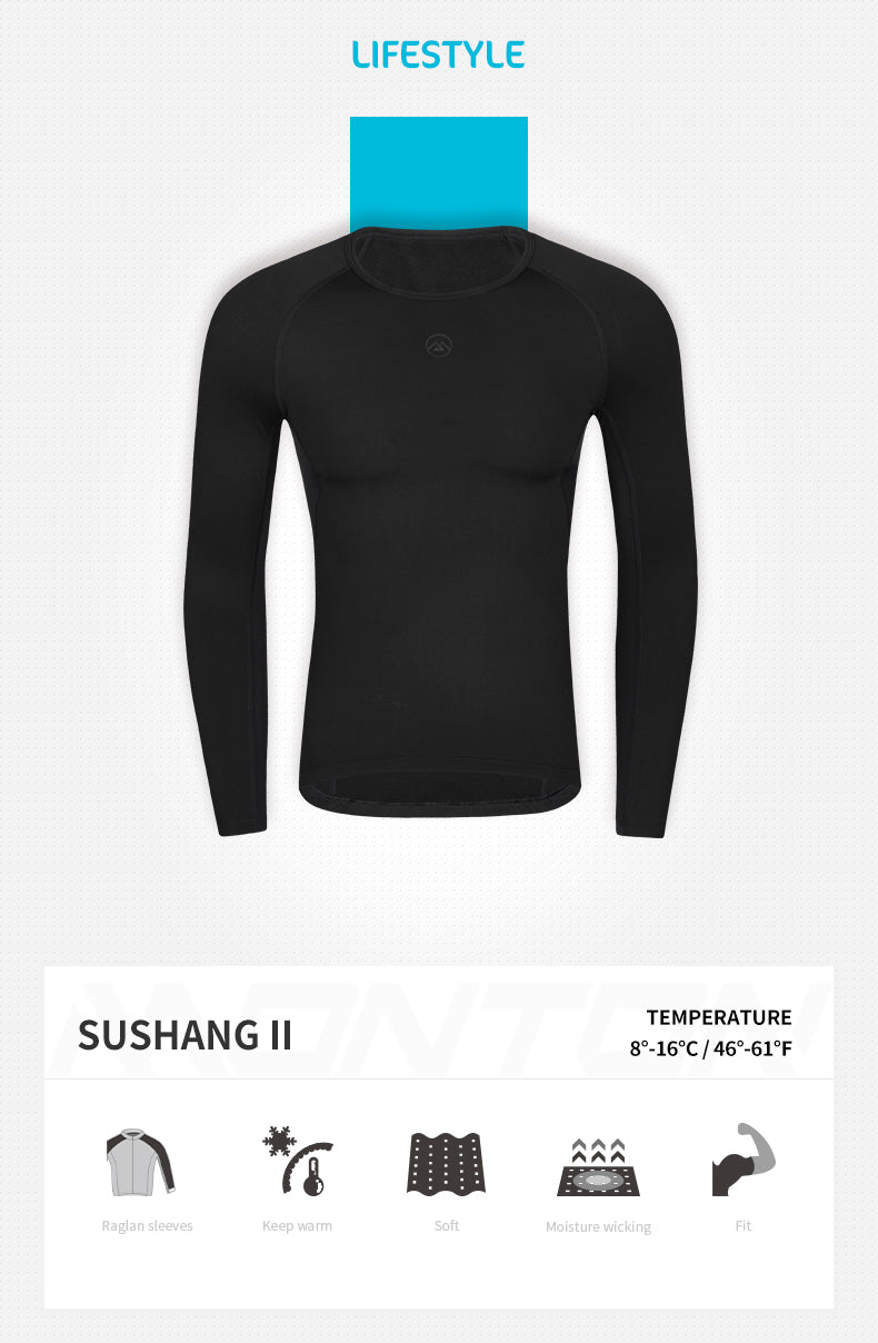 SUSONG LS FLEECE BASE LAYER BLACK