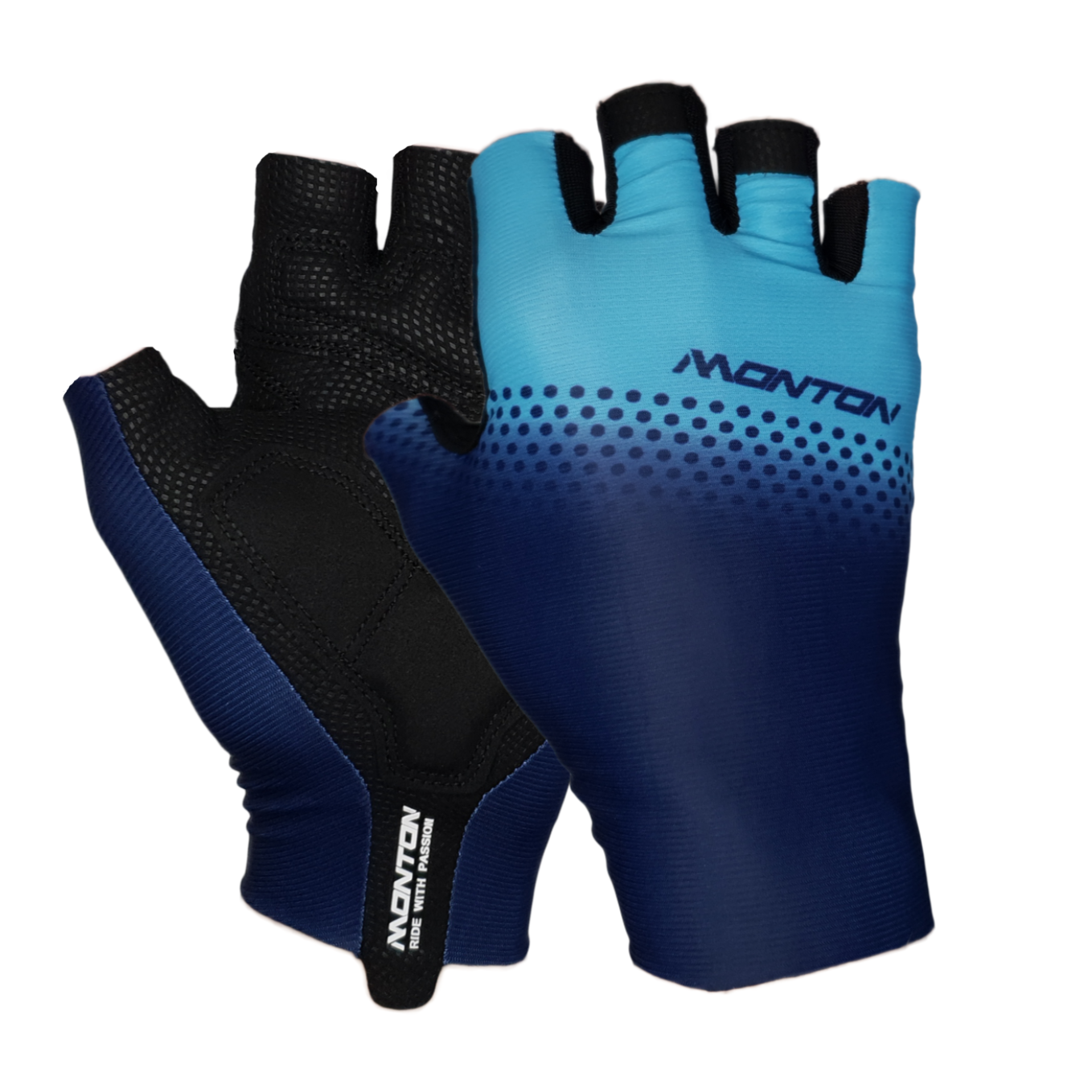 BLUE FADE GLOVES PADDED